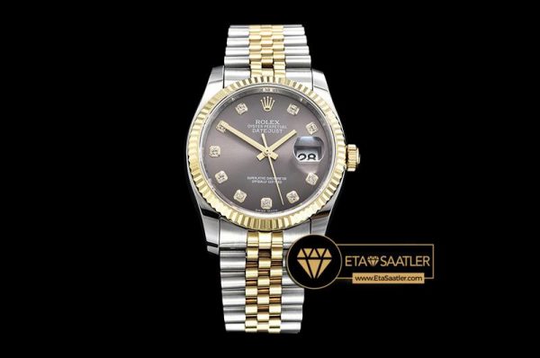 RDJ0268A - DateJust Jub Flt YGSS Dark Grey Diam BP A3135 Mod - 11.jpg